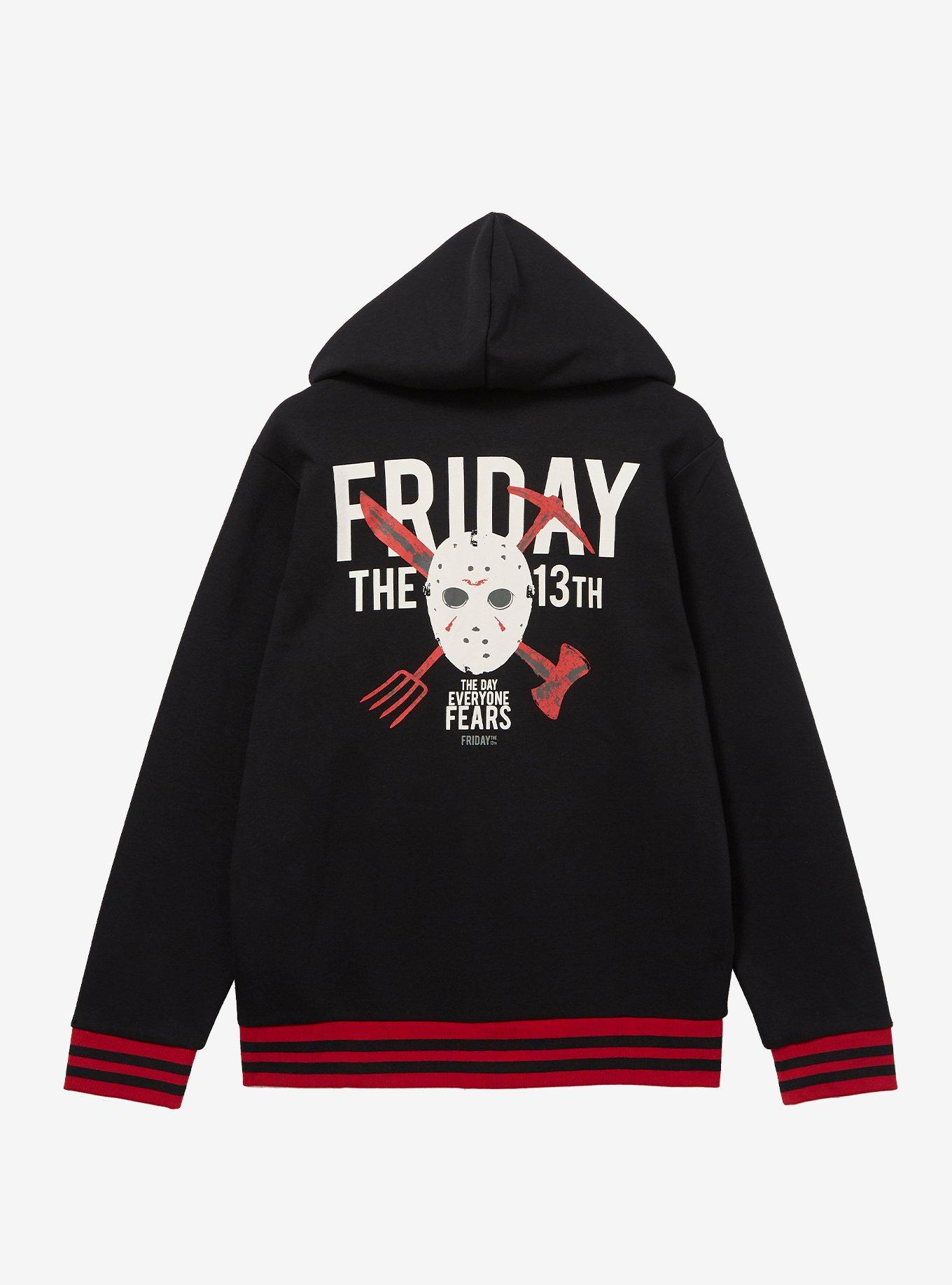 Friday the 13th Jason Voorhees Mask Zippered Hoodie BoxLunch Exclusive BoxLunch