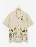 Studio Ghibli My Neighbor Totoro Fall Foliage Woven Button-Up - BoxLunch Exclusive, TANBEIGE, hi-res