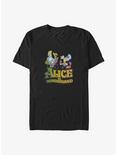 Disney Alice in Wonderland Alice Trippy Logo Big & Tall T-Shirt, BLACK, hi-res