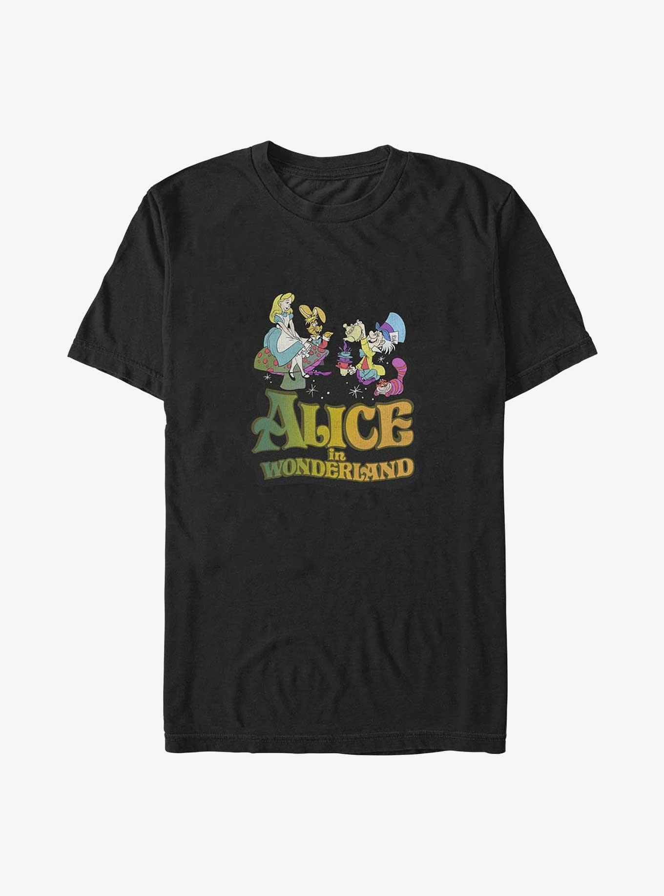 Disney Alice in Wonderland Alice Trippy Logo Big & Tall T-Shirt - BLACK ...