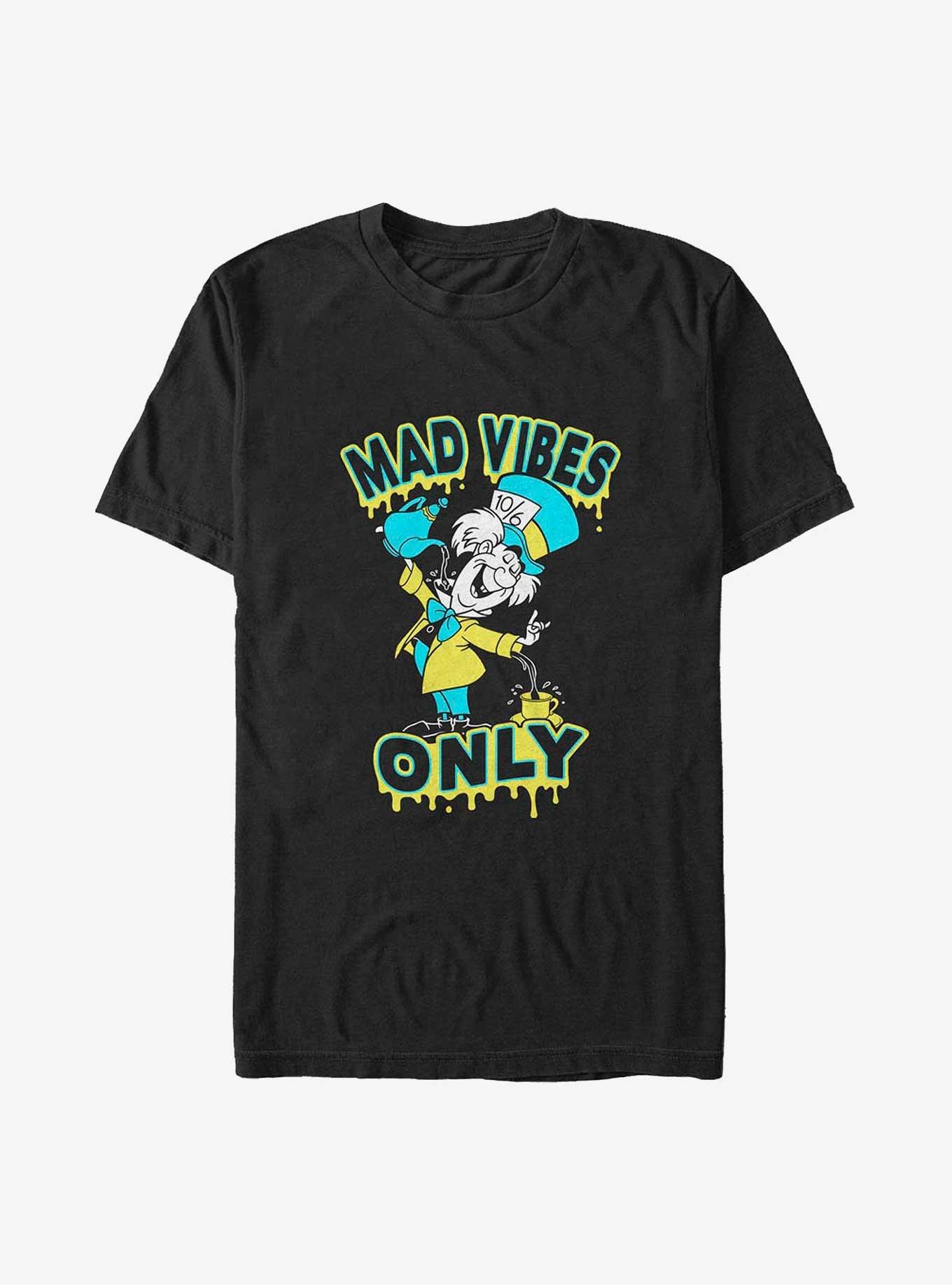 Disney Alice in Wonderland Mad Vibes Only Big & Tall T-Shirt, BLACK, hi-res