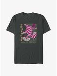 Disney Alice in Wonderland Cheshire We're All Made Here Poster Big & Tall T-Shirt, CHAR HTR, hi-res