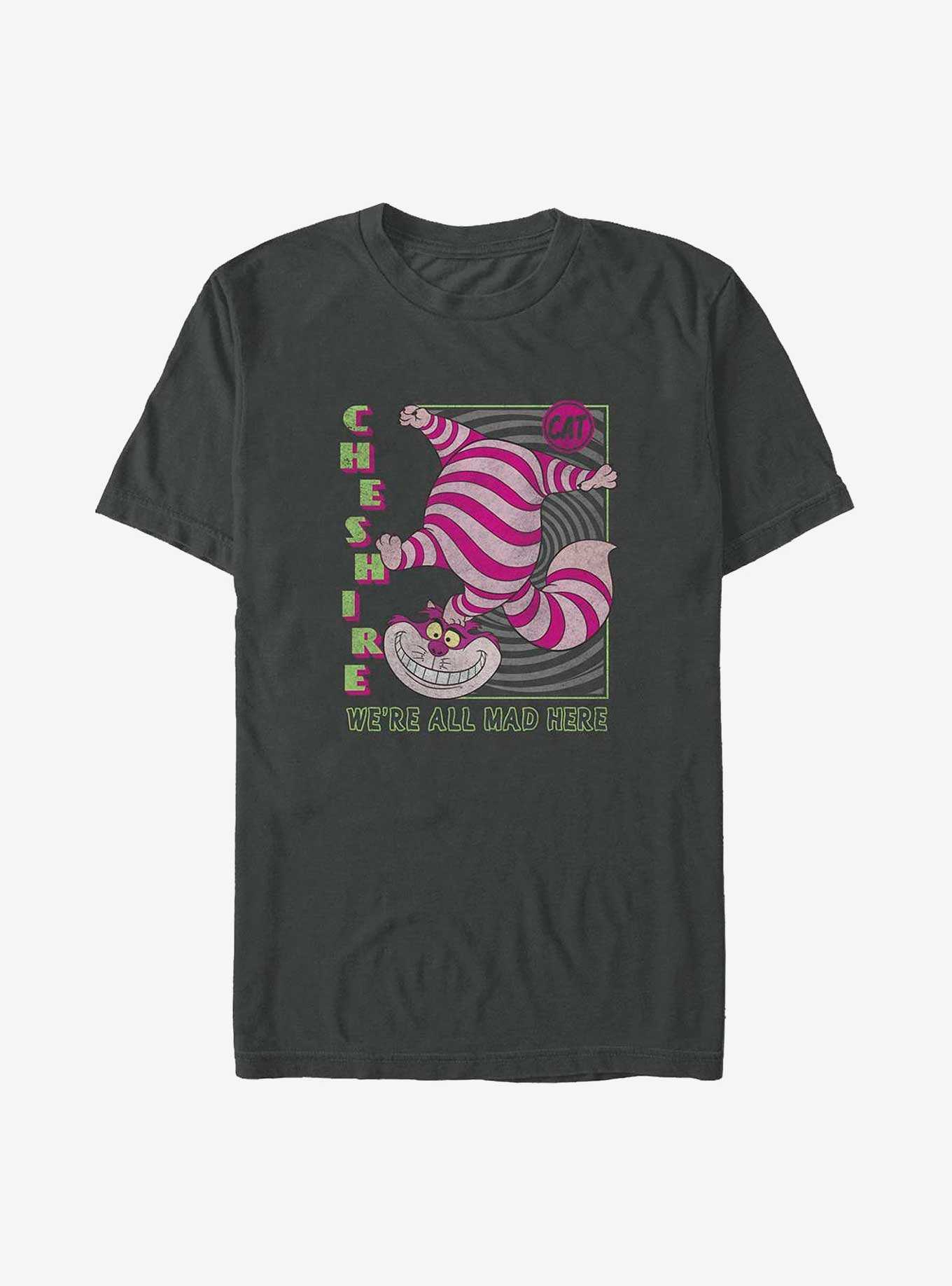 Disney Alice in Wonderland Cheshire We're All Made Here Poster Big & Tall T-Shirt, , hi-res