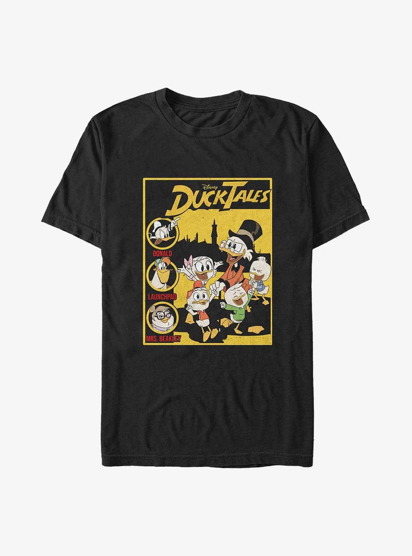 Disney DuckTales Cover Poster Big & Tall T-Shirt, BLACK, hi-res