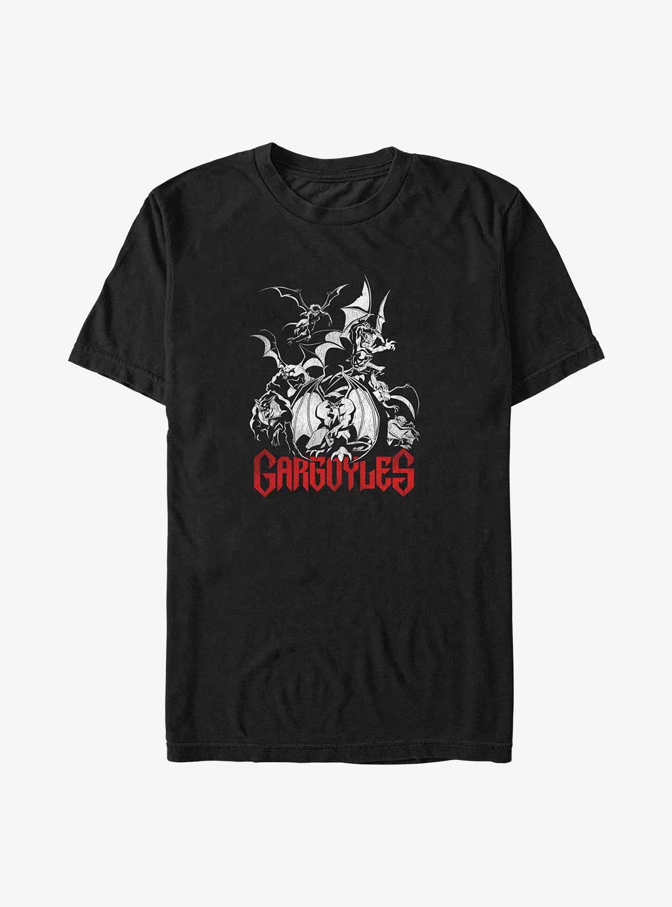 Disney Gargoyles Take Flight Logo Big & Tall T-Shirt, BLACK, hi-res