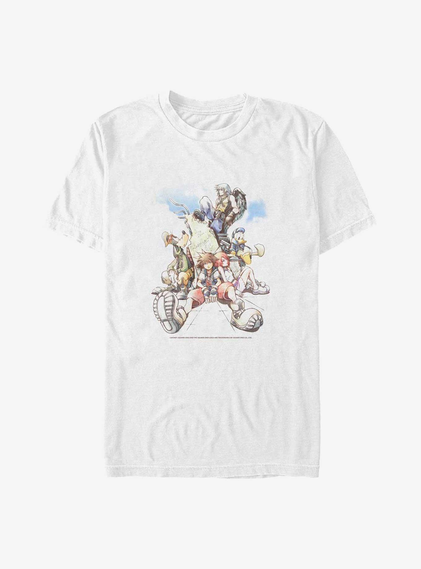 Disney Kingdom Hearts Group In The Clouds Big & Tall T-Shirt, , hi-res