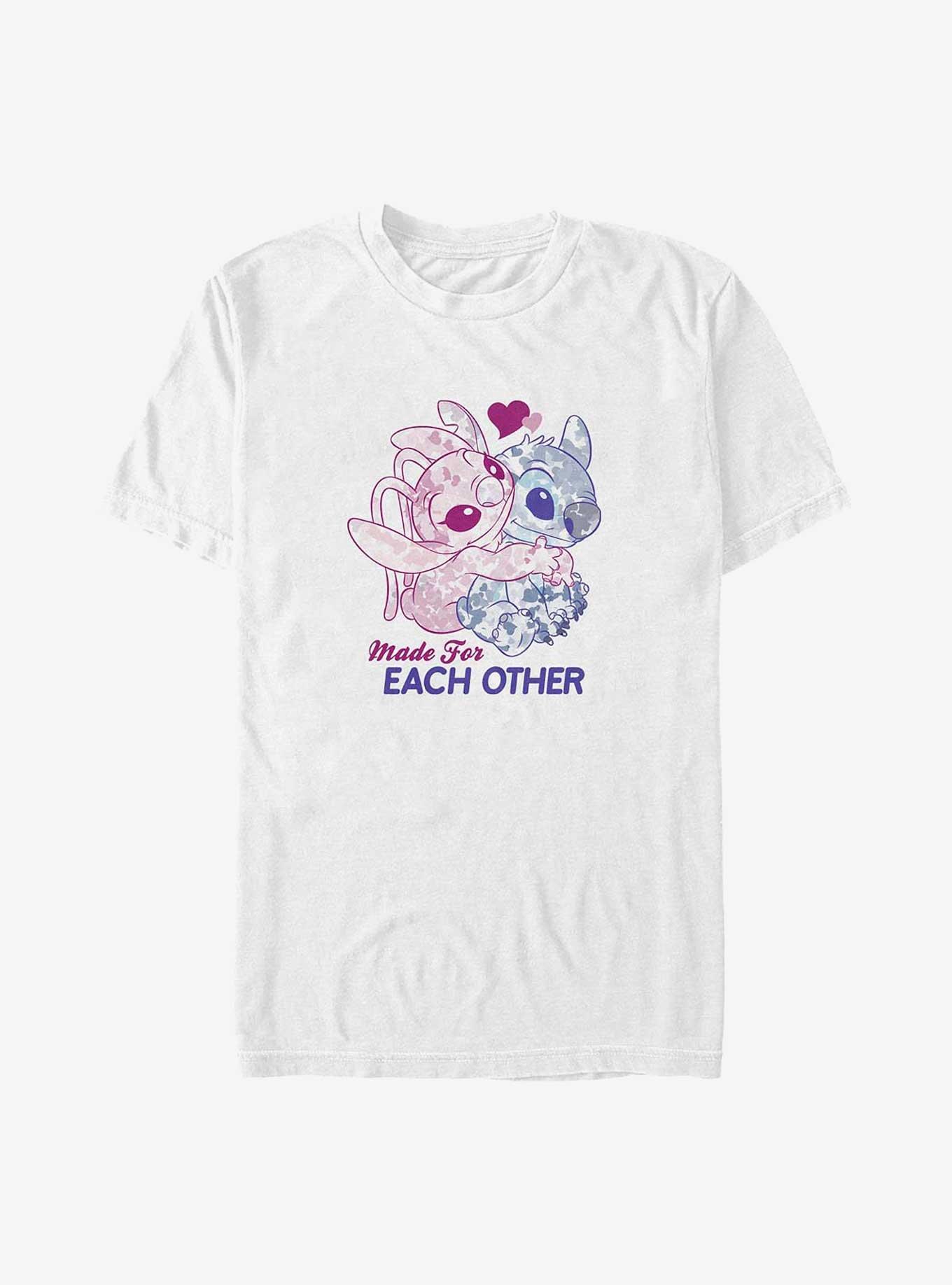 Disney Lilo & Stitch Angel & Stitch Made For Each Other Big & Tall T-Shirt, , hi-res
