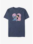 Disney Lilo & Stitch Valentine Kisses Big & Tall T-Shirt, NAVY HTR, hi-res