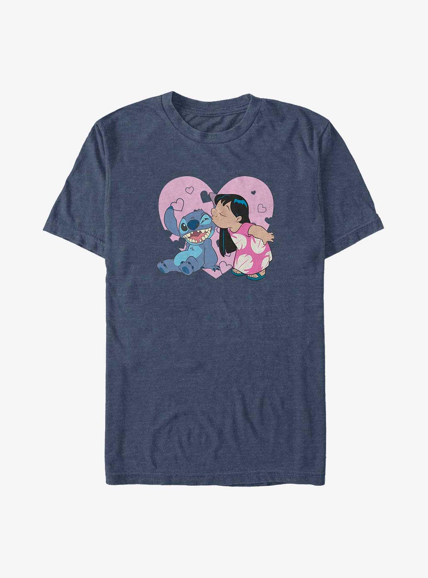 Disney Lilo & Stitch Valentine Kisses Big & Tall T-Shirt, , hi-res