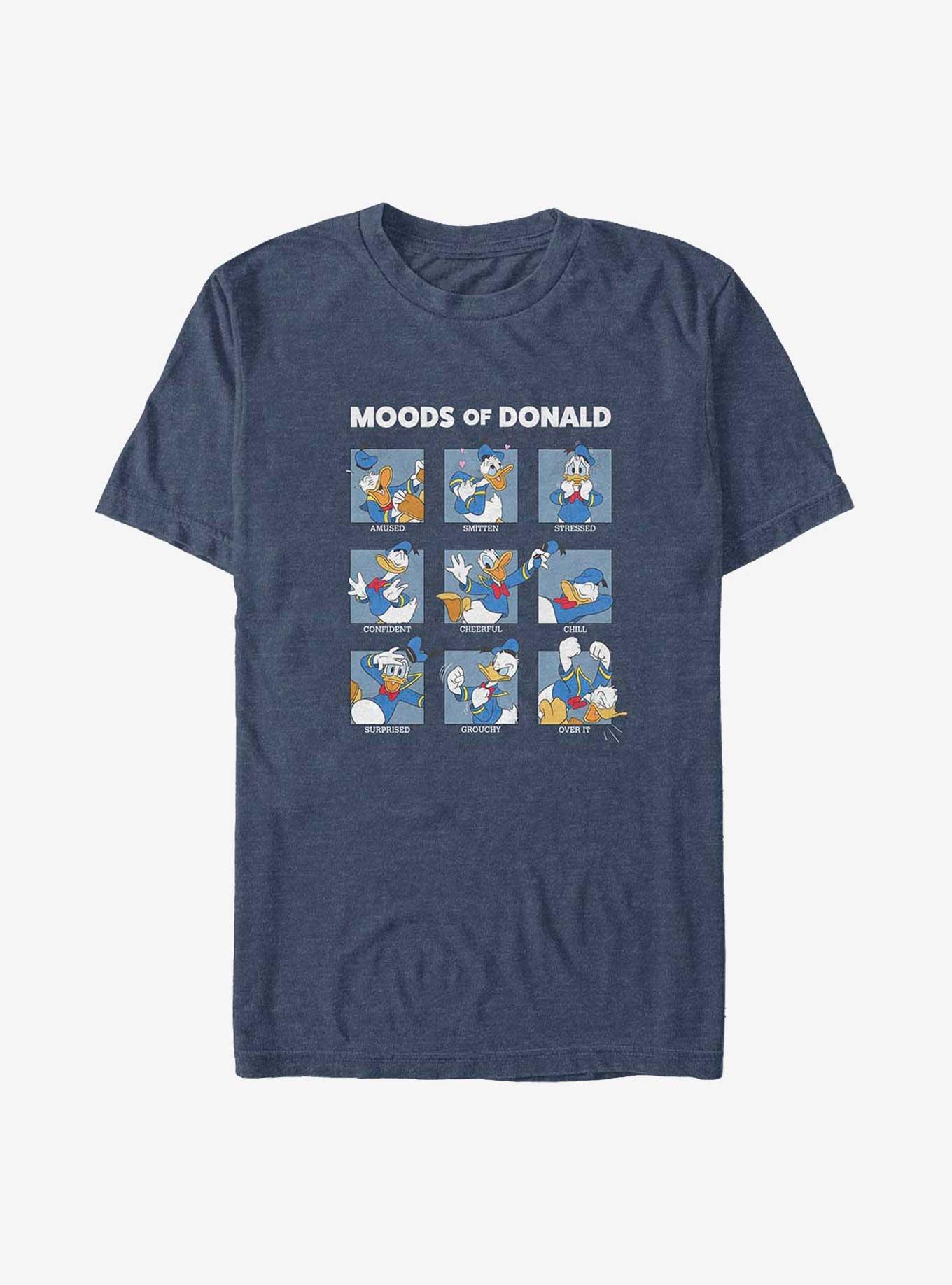 Disney Mickey Mouse Moods of Donald Big & Tall T-Shirt, NAVY HTR, hi-res