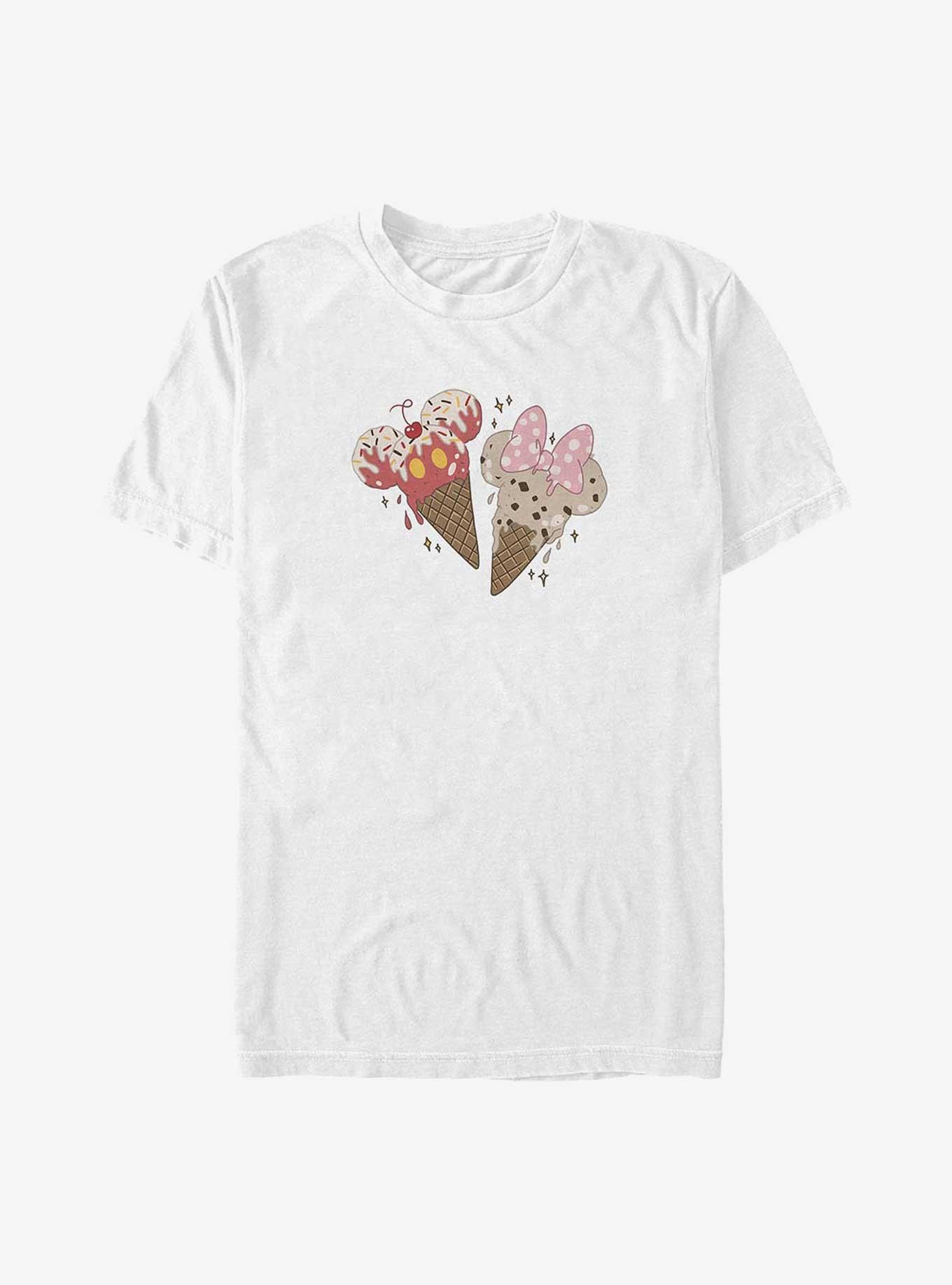 Disney Mickey Mouse Mickey & Minnie Ice Cream Cones Big & Tall T-Shirt