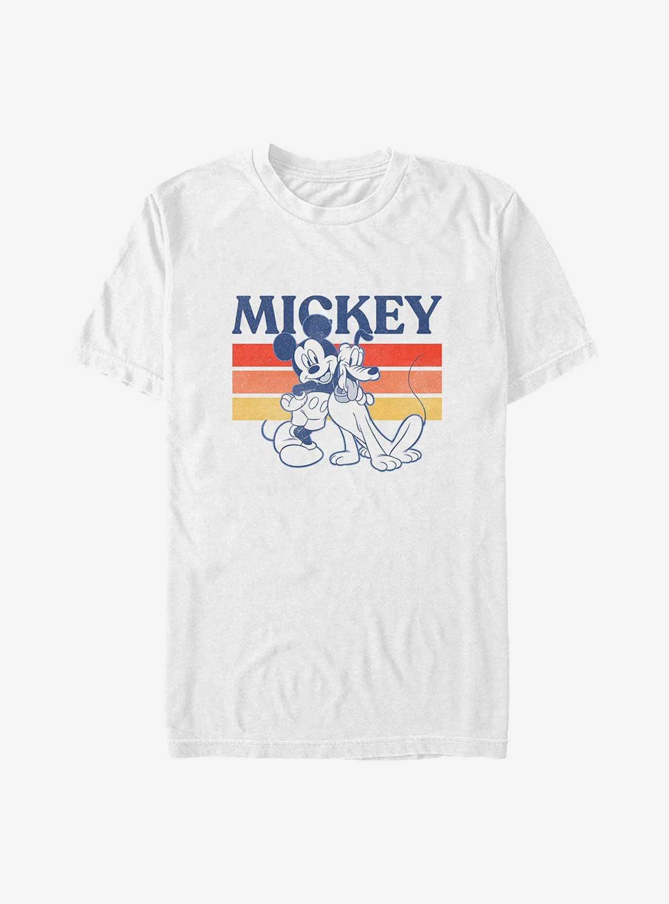 Disney Mickey Mouse Retro Squad Mickey and Pluto Big & Tall T-Shirt, WHITE, hi-res