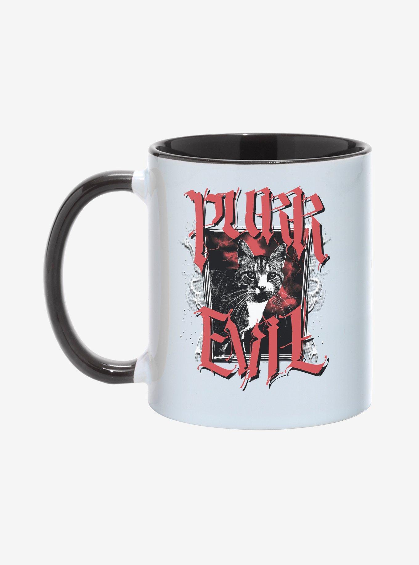 Hot Topic Purr Evil Cat Portrait Mug 11oz, , hi-res