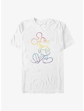 Disney Mickey Mouse Rainbow Outline Big & Tall T-Shirt, , hi-res