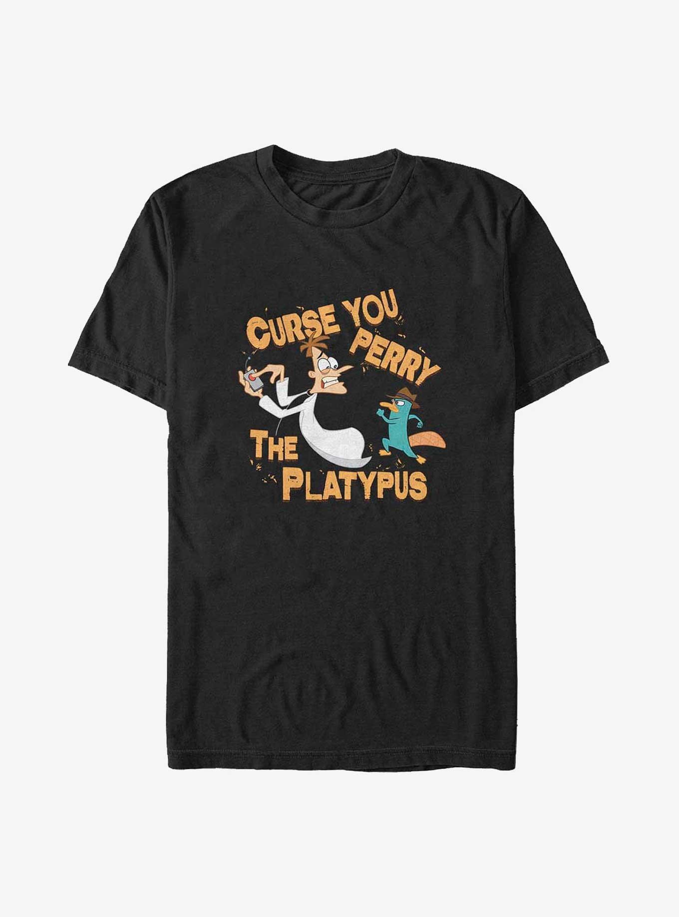 Disney Phineas and Ferb Curse You Perry The Platypus Big & Tall T-Shirt, , hi-res