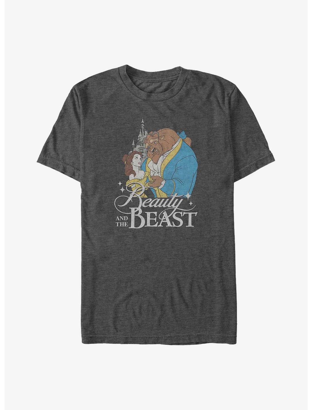 Disney Beauty and the Beast Classic Title Big & Tall T-Shirt, CHAR HTR, hi-res