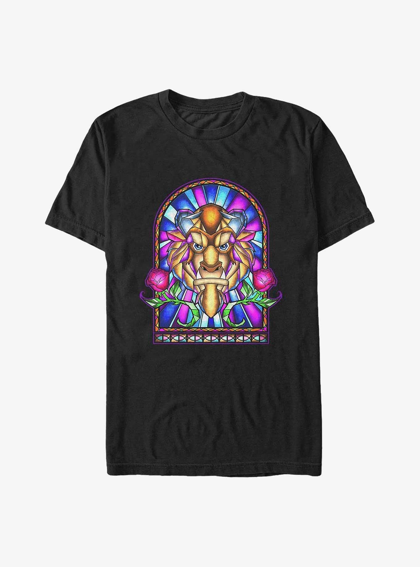 Disney Beauty and the Beast Stained Glass Beast Big & Tall T-Shirt