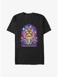 Disney Beauty and the Beast Stained Glass Beast Big & Tall T-Shirt, BLACK, hi-res