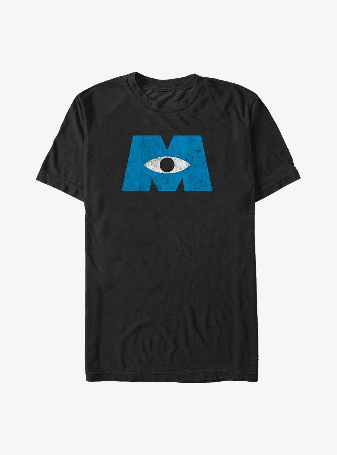 Disney Pixar Monsters University Distressed Logo Big & Tall T-Shirt, BLACK, hi-res