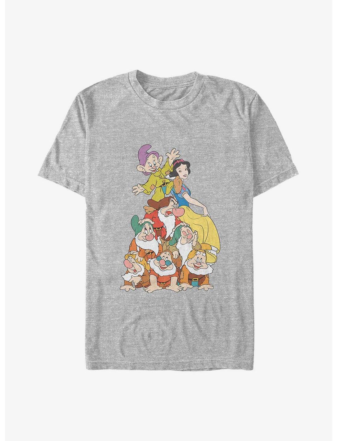 Disney Snow White and the Seven Dwarfs Squad Dwarf Stack Big & Tall T-Shirt, ATH HTR, hi-res