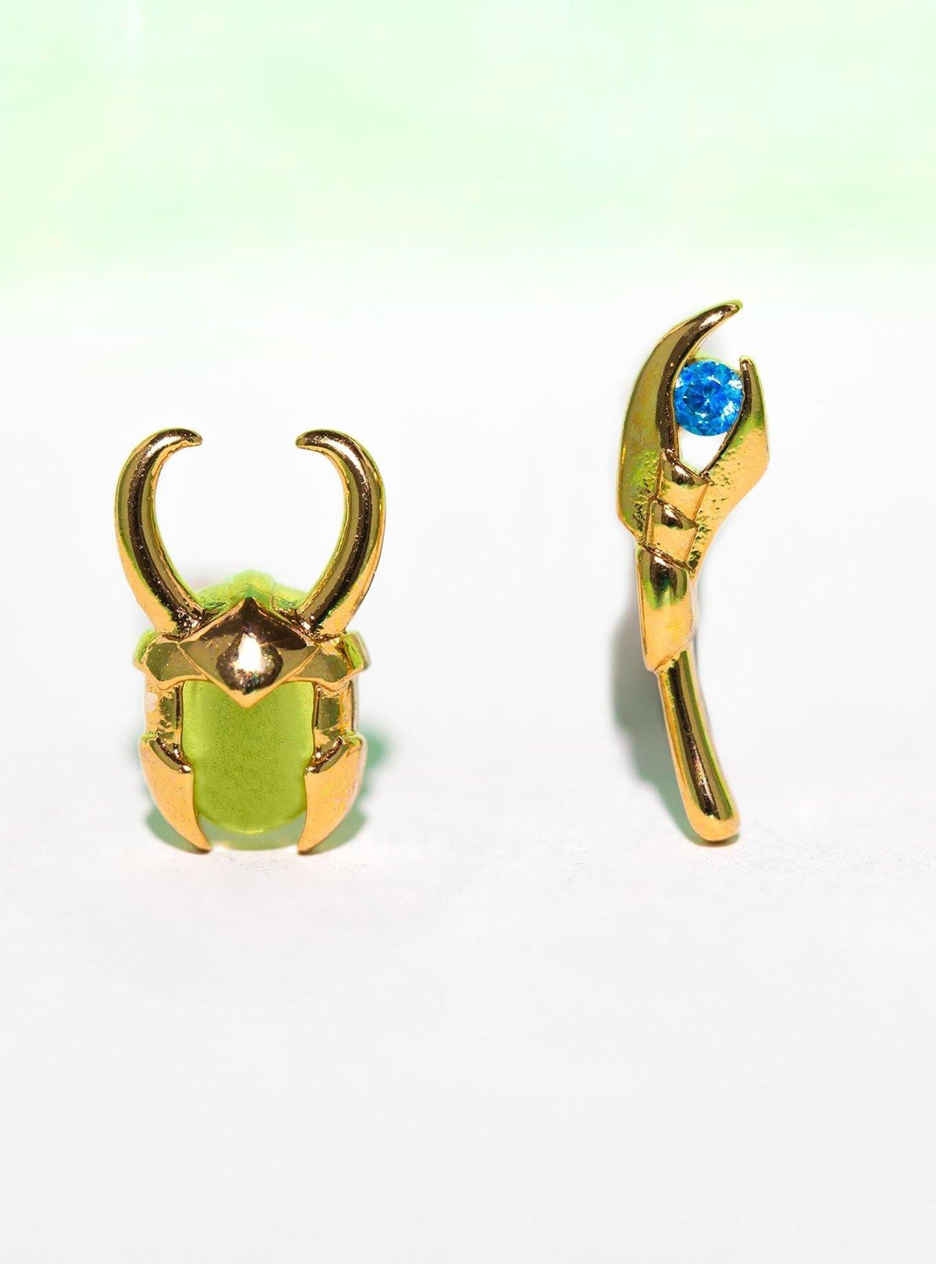 Marvel X Girls Crew Loki Mismatch Stud Earrings, , hi-res