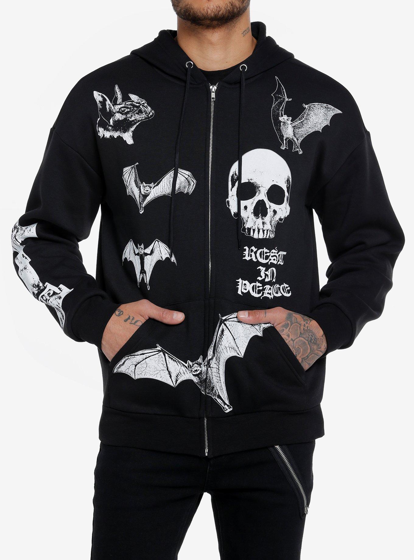 Skull Bat Oversized Hoodie Hot Topic