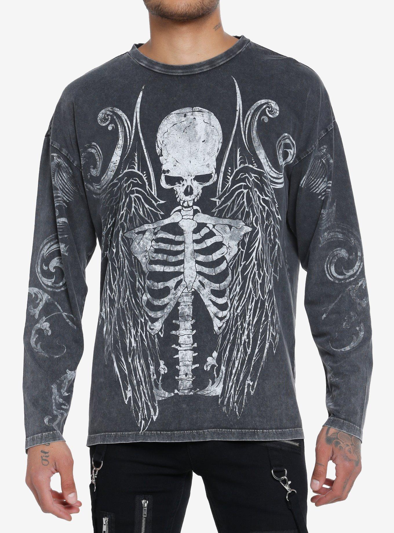 Social Collision Skeleton Angel Long-Sleeve T-Shirt | Hot Topic