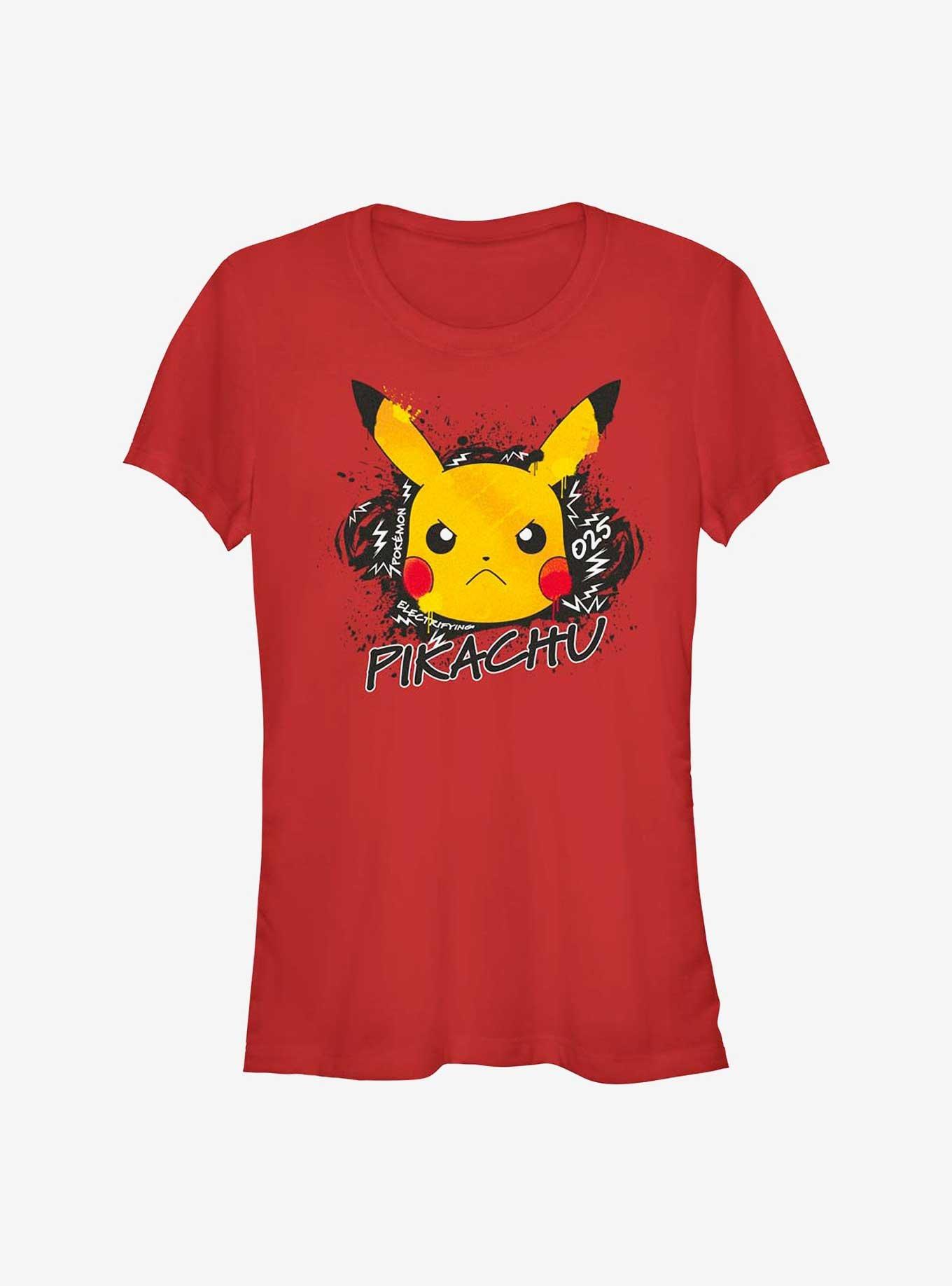 Pokemon Angry Pikachu Girls T-Shirt, RED, hi-res