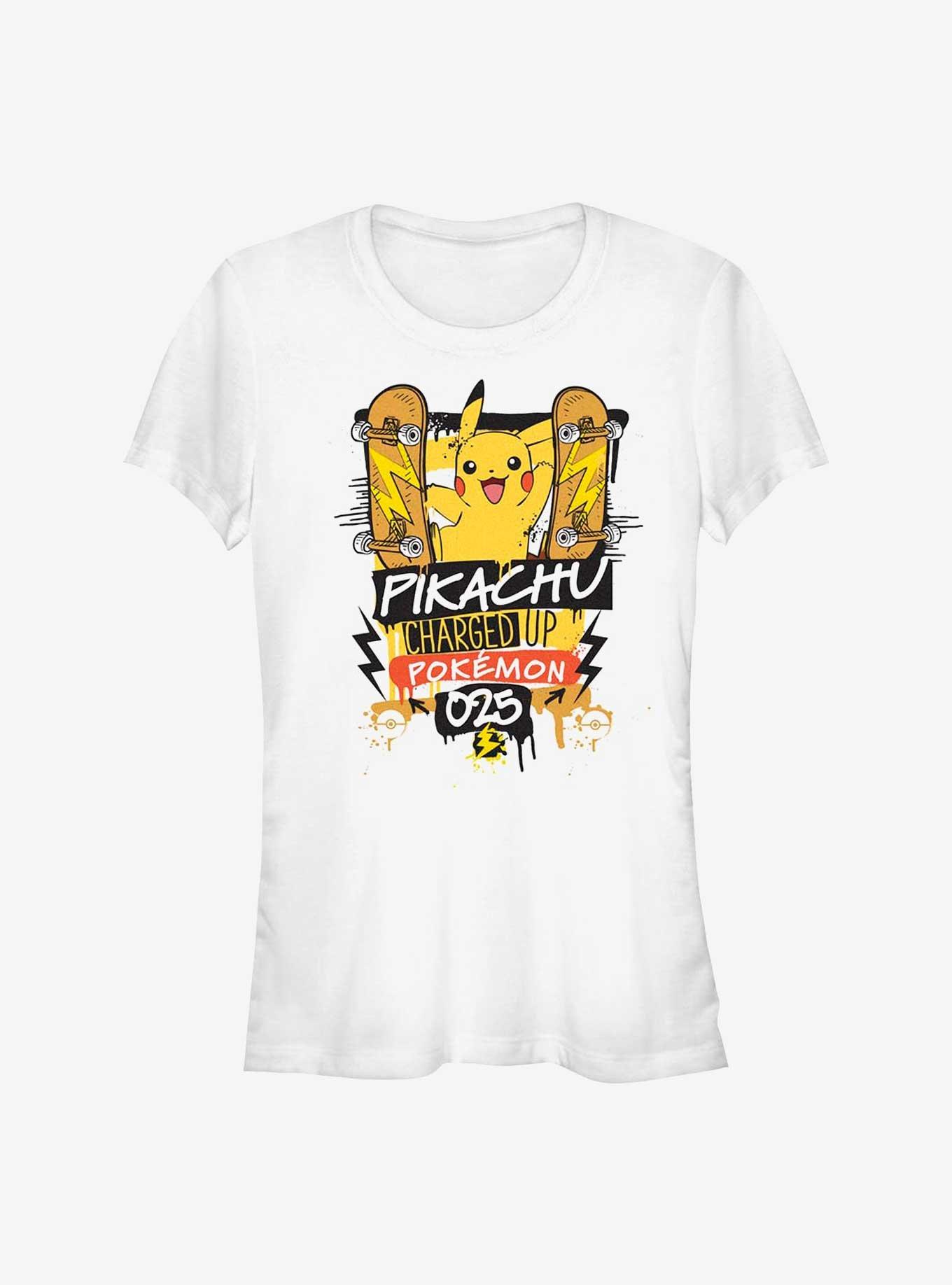 Pokemon Pikachu Charge Up Girls T-Shirt, WHITE, hi-res