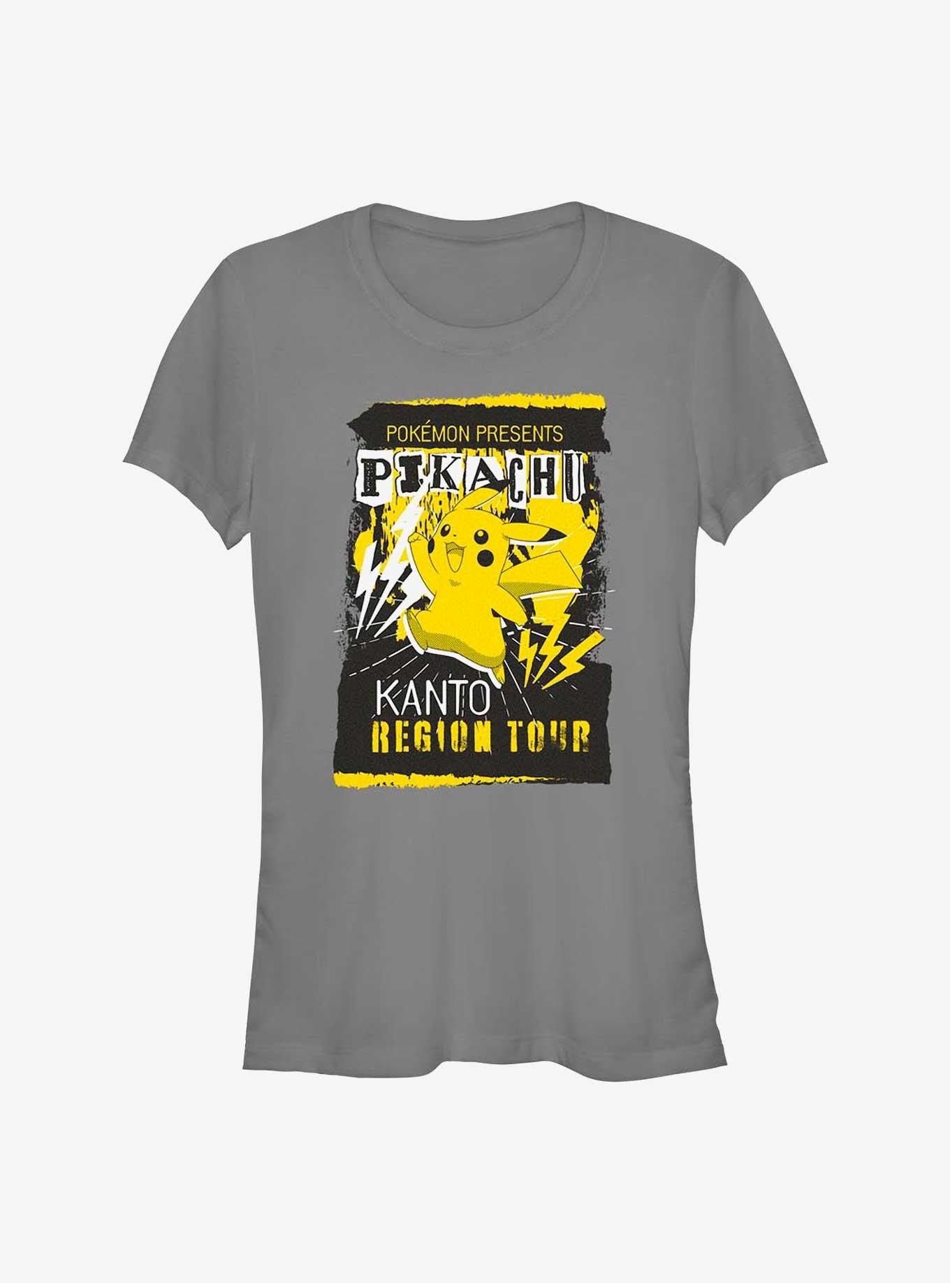 Pokemon Pikachu Kanto Region Tour Girls T-Shirt, CHARCOAL, hi-res