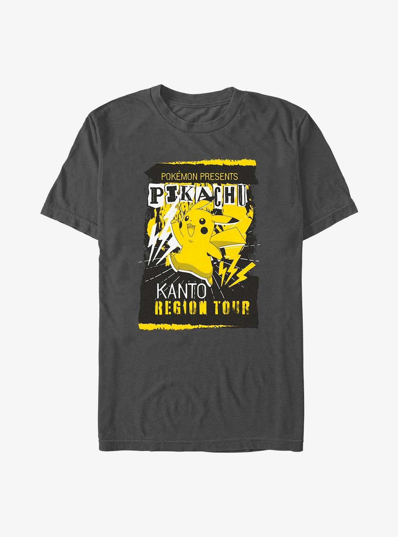 Pokemon Pikachu Kanto Region Tour T-Shirt, CHARCOAL, hi-res