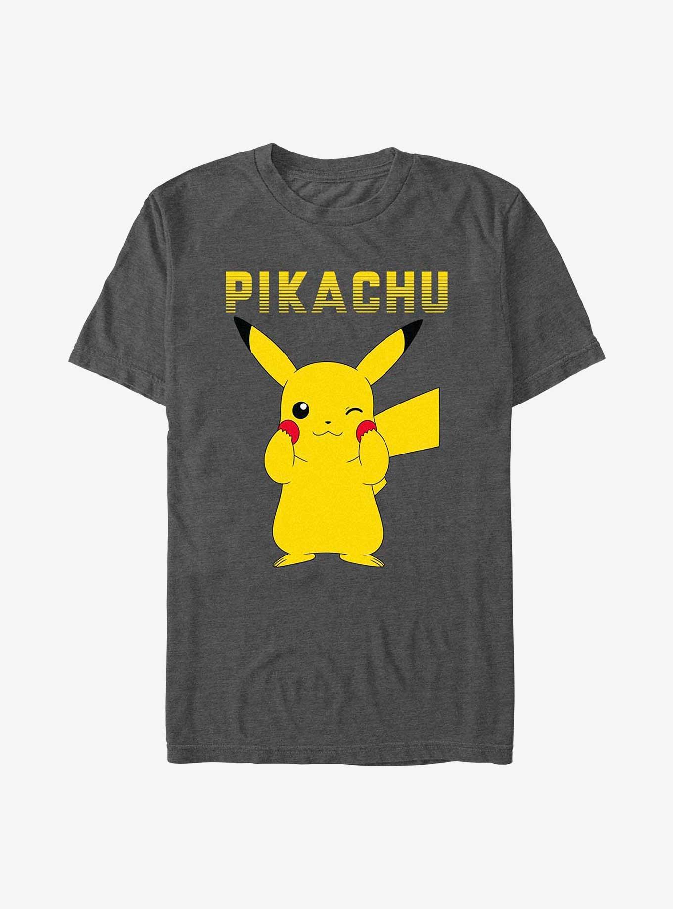 Pokemon Pikachu Red Cheeks T-Shirt, CHAR HTR, hi-res