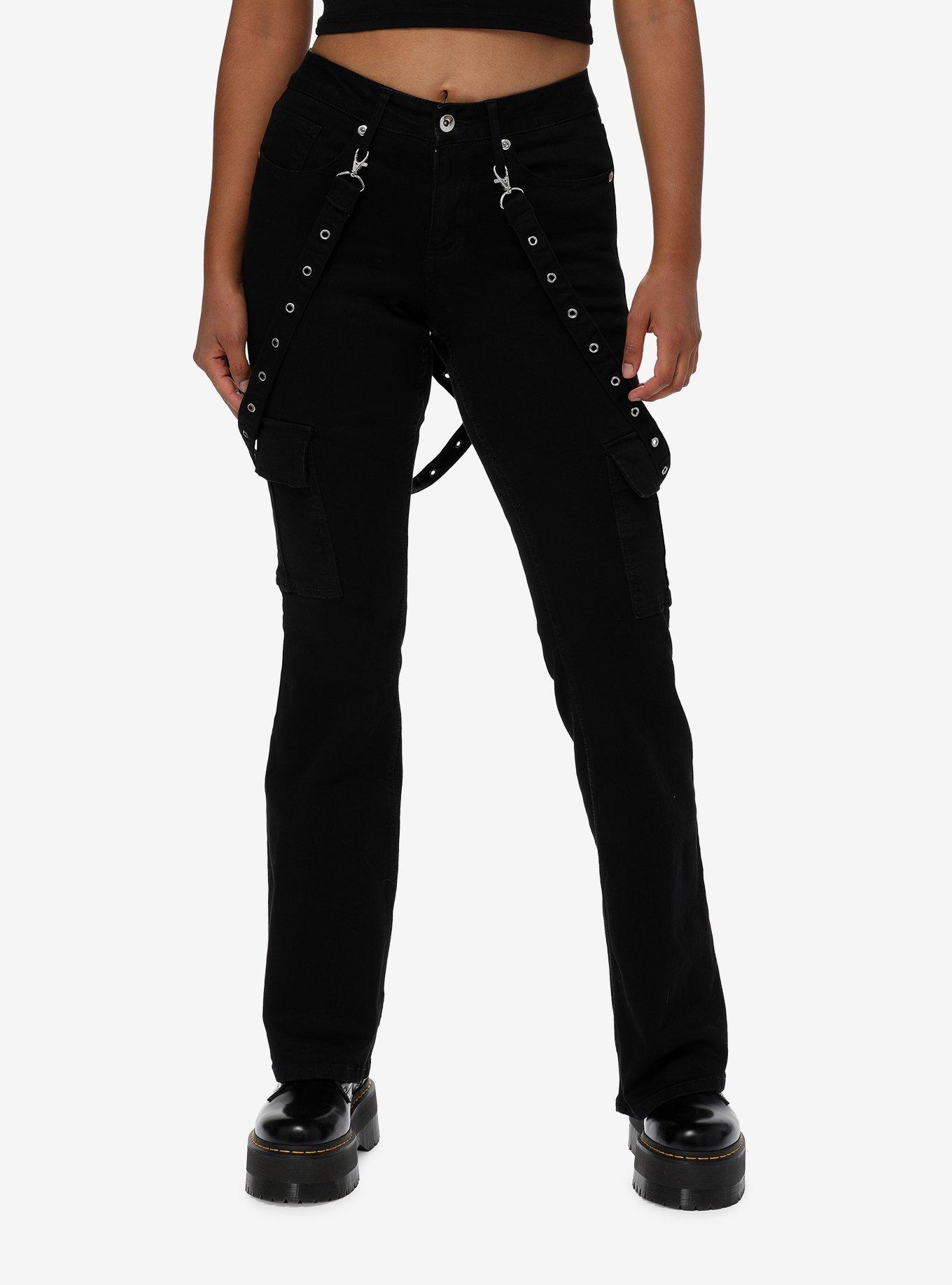 Hot Topic Social Collision Grommets & Stars Girls Cargo Pants