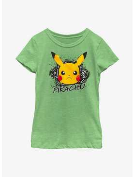 Pokemon Angry Pikachu Youth Girls T-Shirt, , hi-res