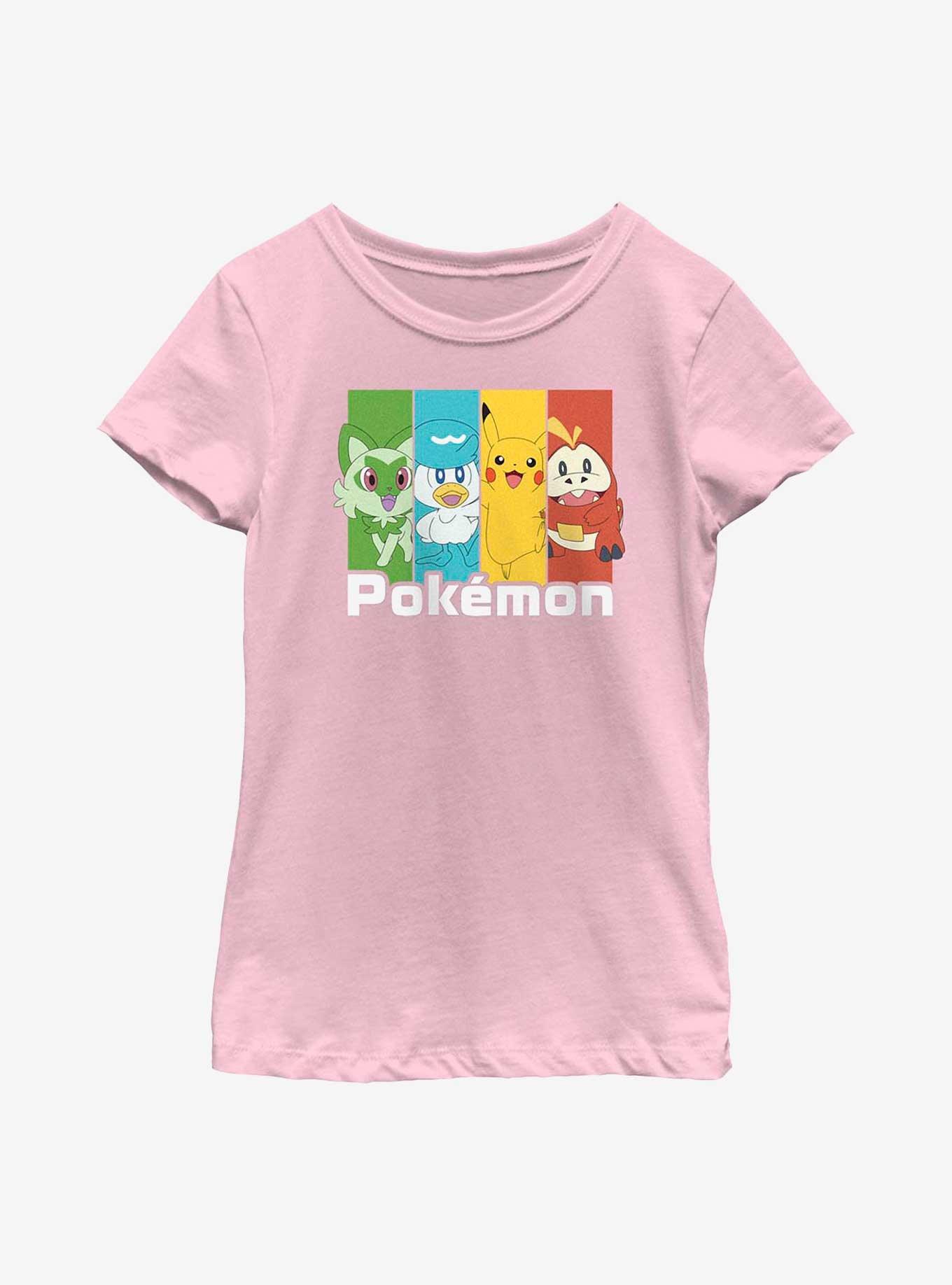 Pokemon New Friends Youth Girls T-Shirt, PINK, hi-res