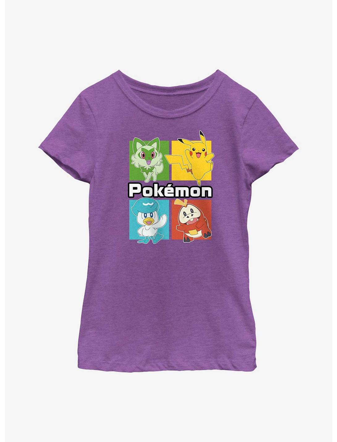 Pokemon Newest Starters Youth Girls T-Shirt, PURPLE BERRY, hi-res