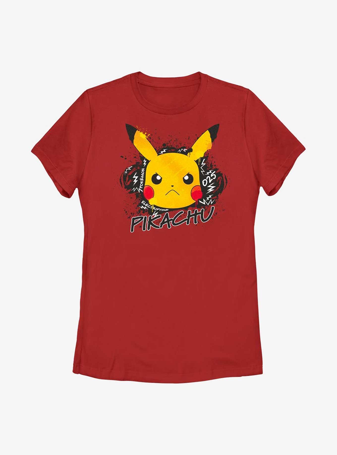 Pokemon Angry Pikachu Womens T-Shirt, , hi-res