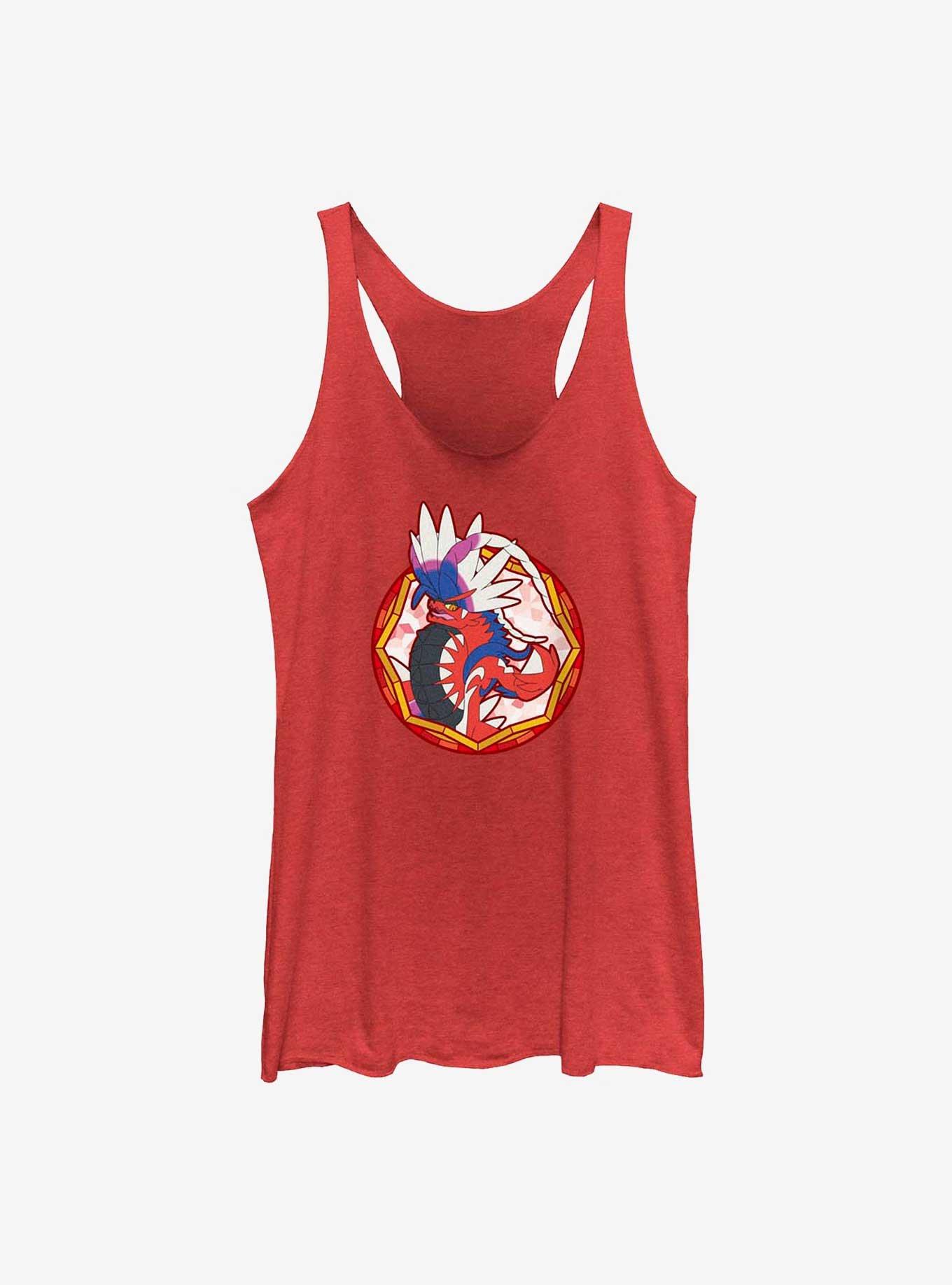 Pokemon Koraidon Sparkle Womens Tank Top, RED HTR, hi-res