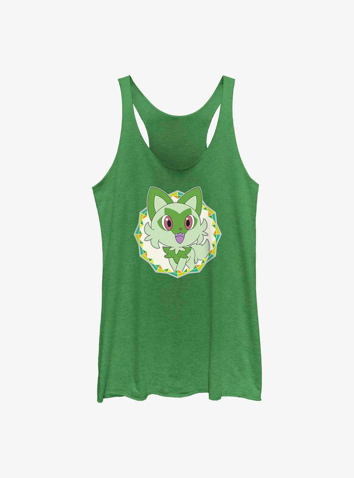 Pokemon Sprigatito Sparkle Womens Tank Top, ENVY, hi-res