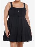 Sweet Society Black Lace Tiered Sweetheart Dress Plus Size, BLACK, hi-res