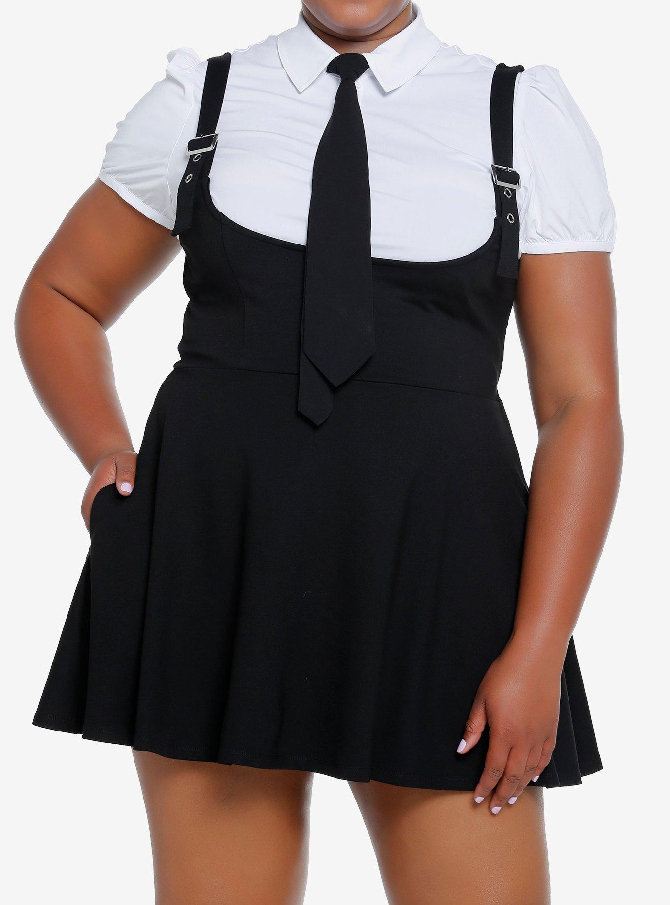 Cosmic Aura Academic Twofer Mini Dress Plus Size, , hi-res