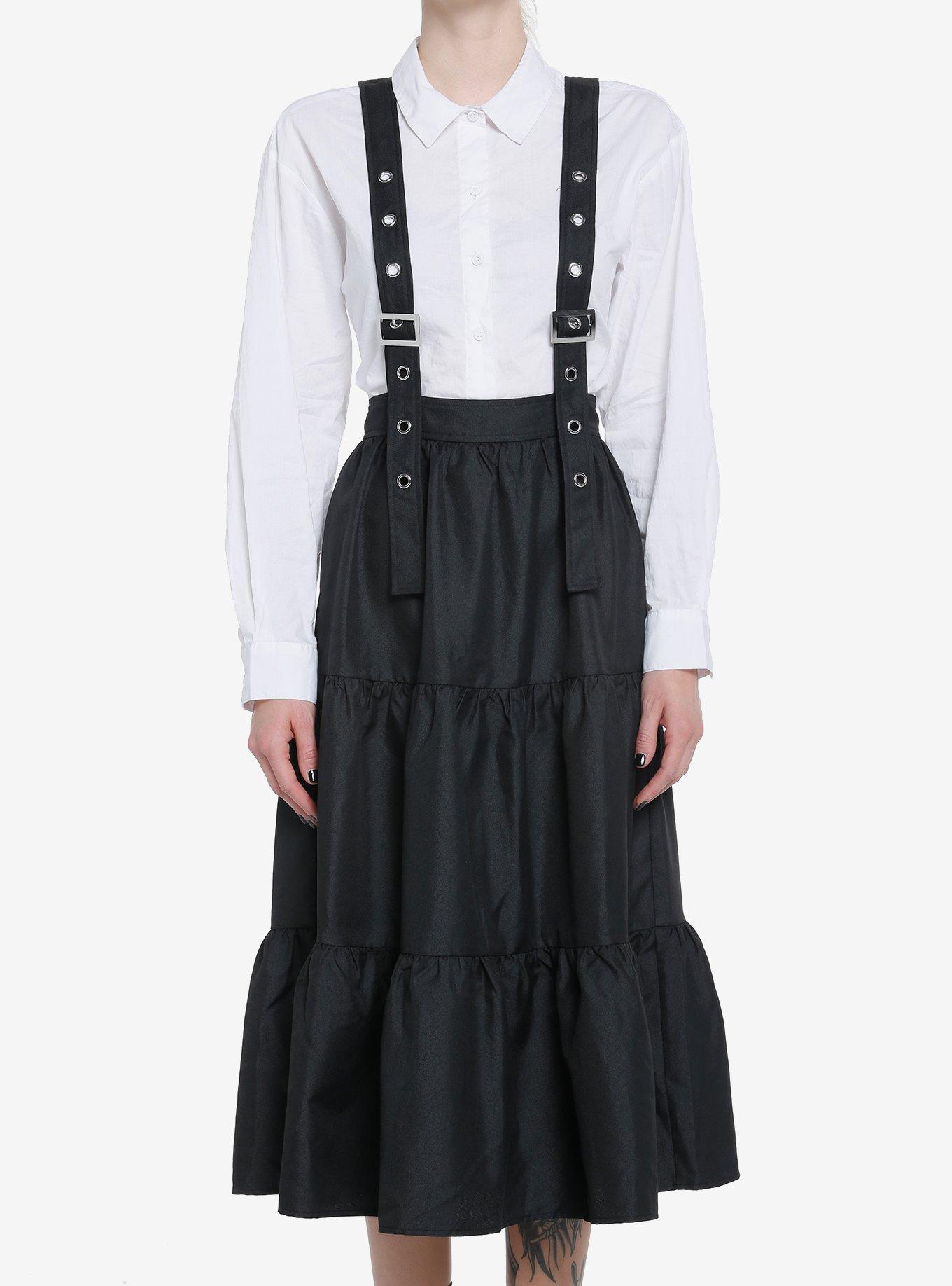 Black Suspender Circle Skirt