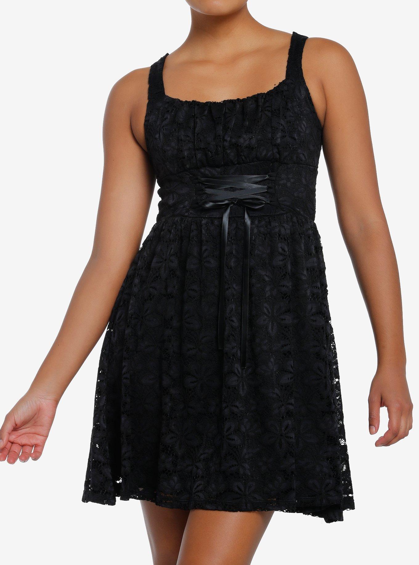 Black Lace Sweetheart Dress