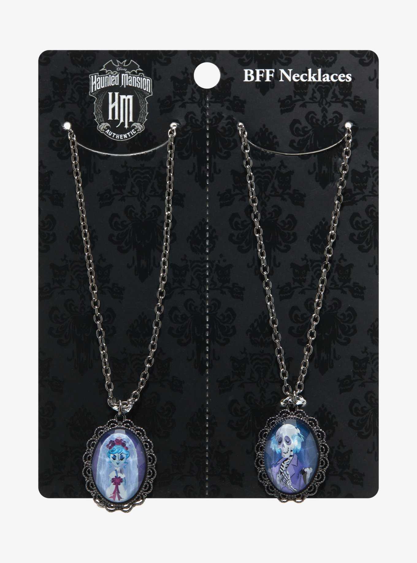 Disney The Haunted Mansion Art Cameo Best Friend Necklace Set, , hi-res