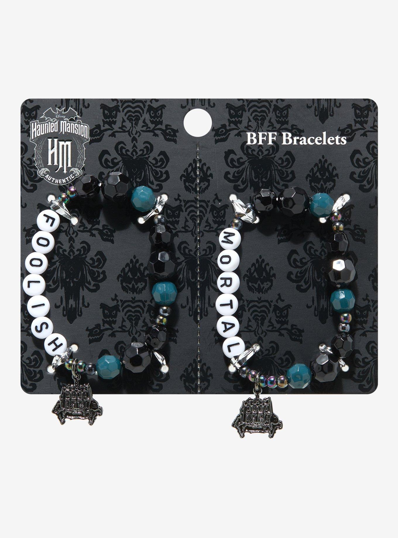 Disney The Haunted Mansion Foolish Mortals Best Friend Beaded Bracelet Set