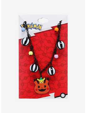 Pokemon Pikachu Pumpkin Charm Necklace, , hi-res
