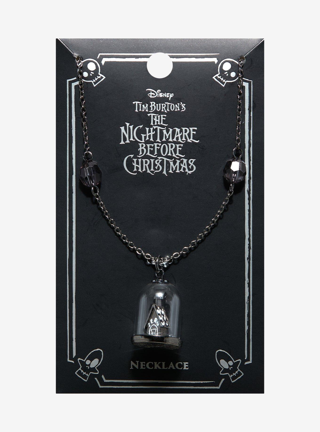 Nightmare Before Christmas Zero Tombstone Dome Pendant Necklace