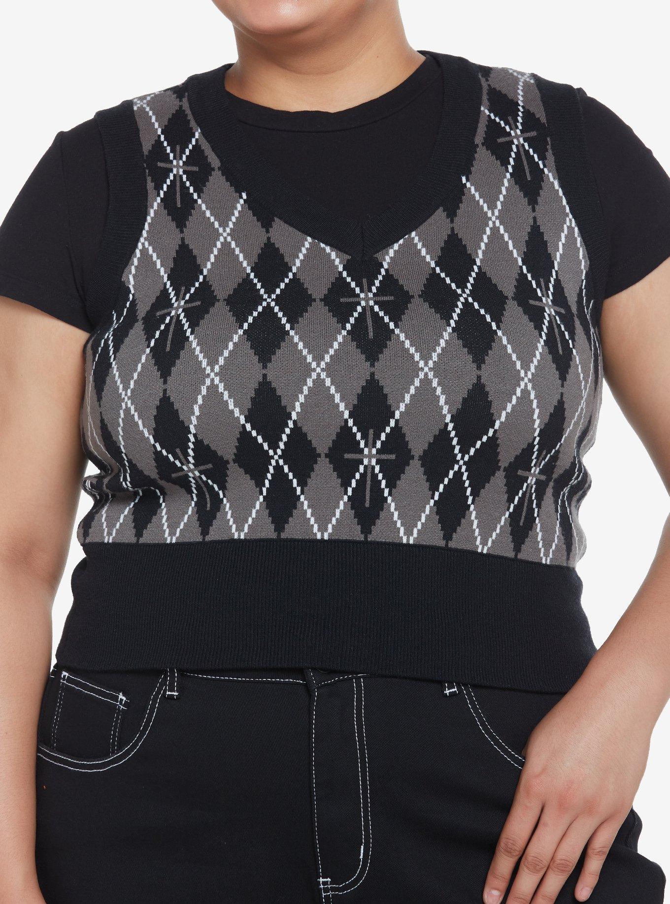 Plus size argyle clearance sweater