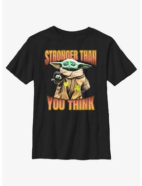 Star Wars The Mandalorian Grogu Stronger Than You Think Youth T-Shirt, , hi-res