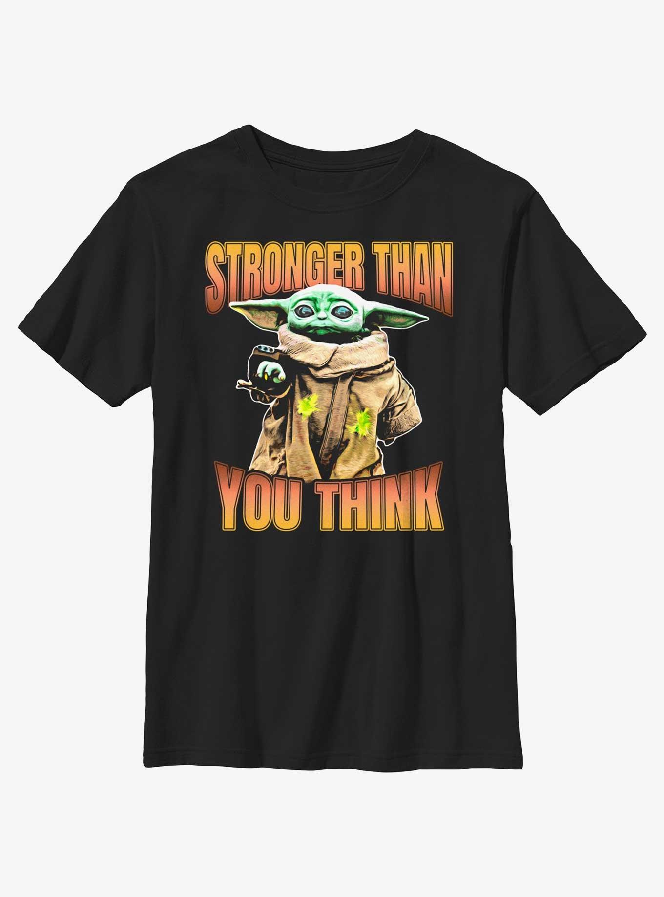 Star Wars The Mandalorian Grogu Stronger Than You Think Youth T-Shirt, , hi-res